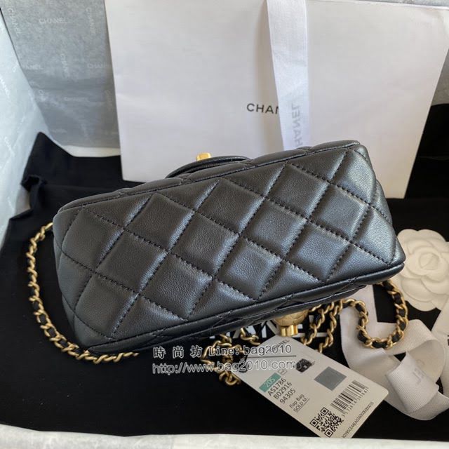 Chanel女包 香奈兒專櫃最新爆款金屬cf mini口蓋包 Chanel小金球單肩斜挎鏈條女包 AS1787  djc4231